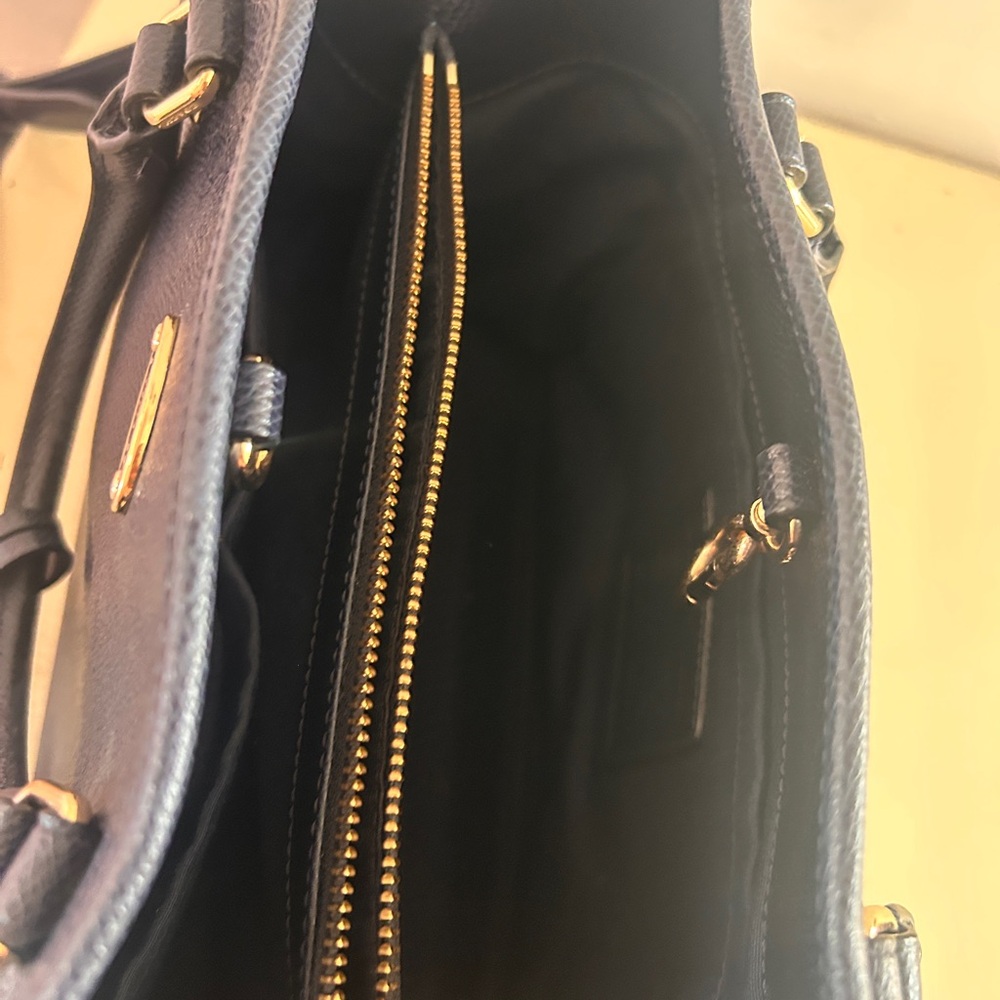 Navy blue coach Leather Handbag - Picture 8 of 11